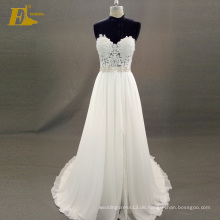 ED Bridal 2017 Neueste Sweetheart Ausschnitt Reißverschluss Rücken Spitze Appliqued Alibaba Brautkleid 2017